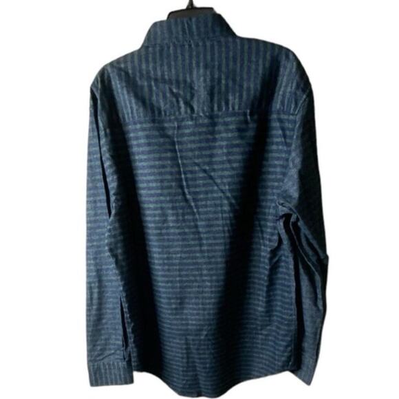 Coastal 9 Bolsa Striped Shirt Mens XXL Modern Slim Long Sleeve Button Up Preppy - Picture 2 of 7